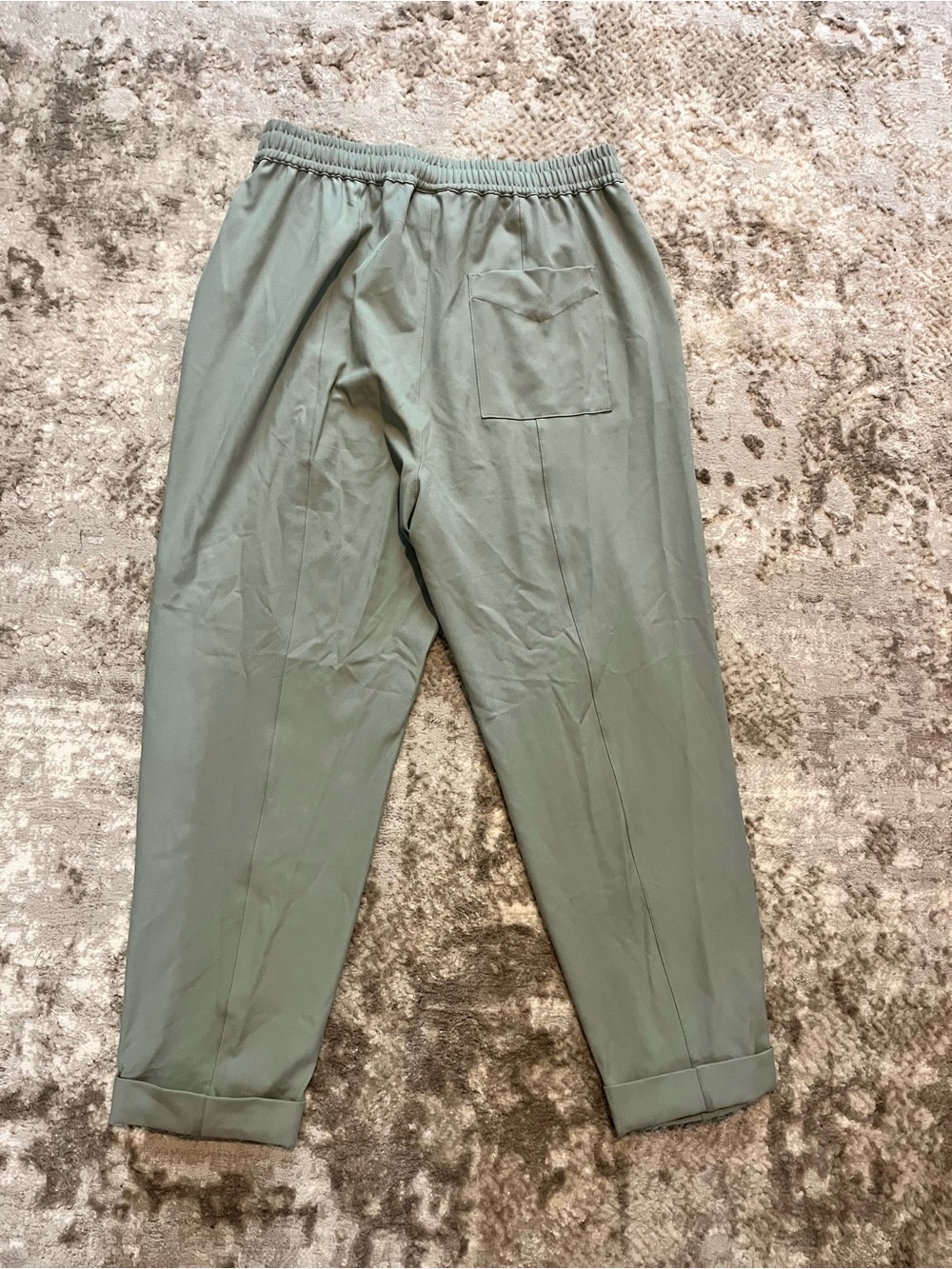 Varley Sage Green Relaxed Track Pants with Elastic Waist - Picture 9 of 9